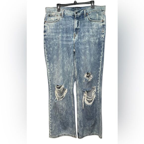 5 for $25🔥Arizona Low Ride Loose Dad Distressed Jeans Juniors Size 17 - Picture 1 of 6